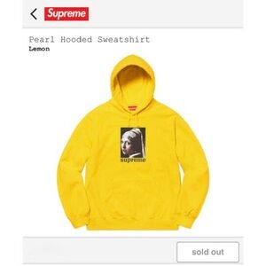 Supreme Pearl Hooded Sweatshirt - Bright Yellow